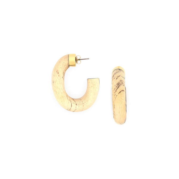 NATURE BIJOUX ARETHA tamarind creoles earrings