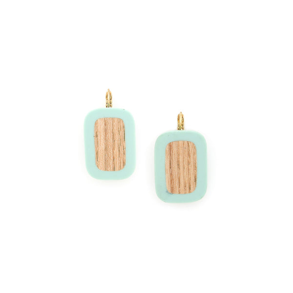 NATURE BIJOUX MISSISSIPPI simple rectangular french hook earrings