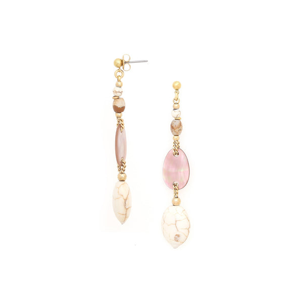 NATURE BIJOUX ALHAMBRA  long post earrings