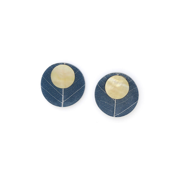 NATURE BIJOUX FICUS CARICA blue stud earrings