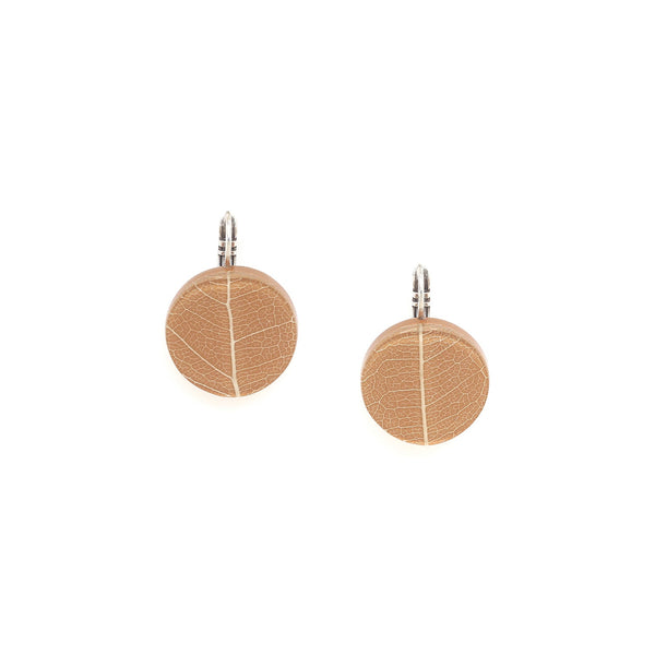 NATURE BIJOUX FICUS CARICA small mustard french hook earrings