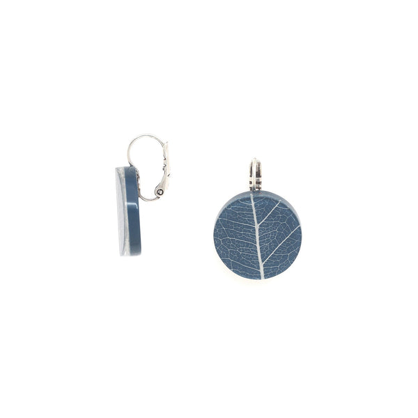 NATURE BIJOUX FICUS CARICA small blue french hook earrings