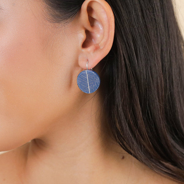 NATURE BIJOUX FICUS CARICA small blue french hook earrings