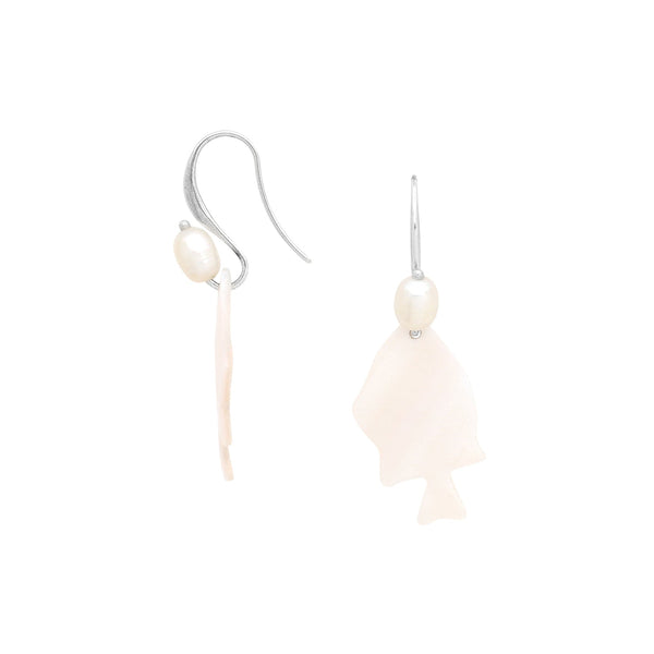 NATURE BIJOUX LES CYCLADES  shell fish hook earrings