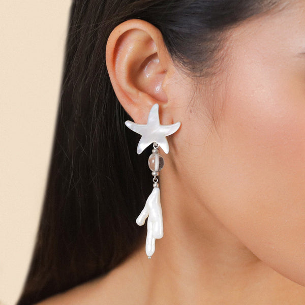 NATURE BIJOUX LES CYCLADES  post earrings with star top