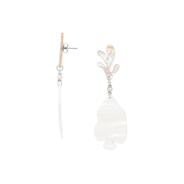 NATURE BIJOUX LES CYCLADES  post earrings with fish pendant