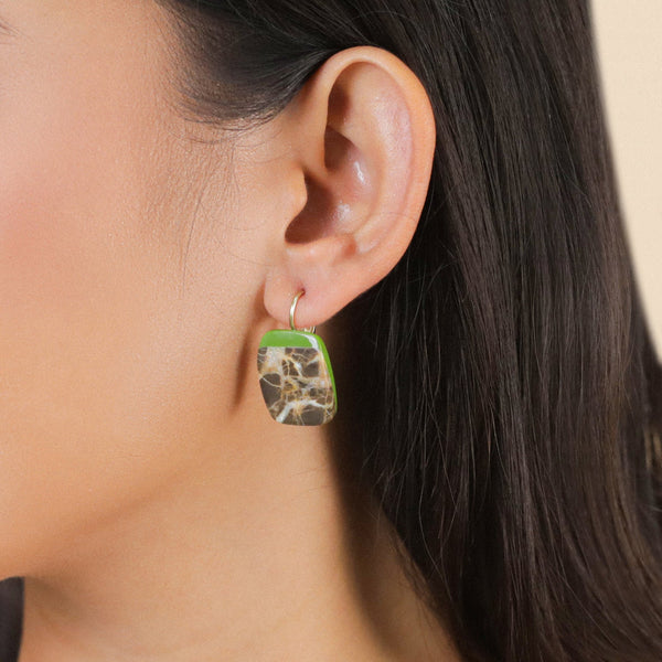 NATURE BIJOUX KOMODO small french hook earrings