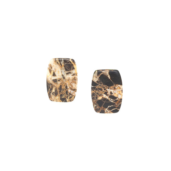 NATURE BIJOUX KOMODO simple rectangular post earrings