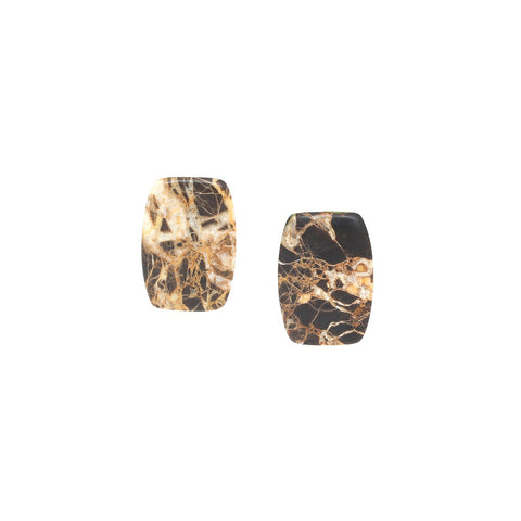 NATURE BIJOUX KOMODO simple rectangular post earrings