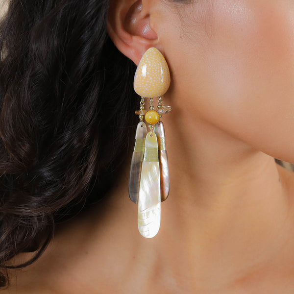 ALEGRIA BEACH   *XL post earrings with 3 dangles