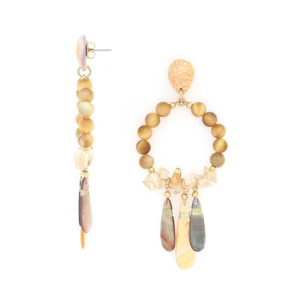 ALEGRIA BEACH   gypsy post earrings with 3 dangles