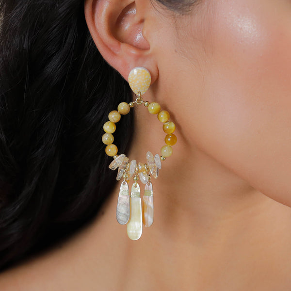ALEGRIA BEACH   gypsy post earrings with 3 dangles