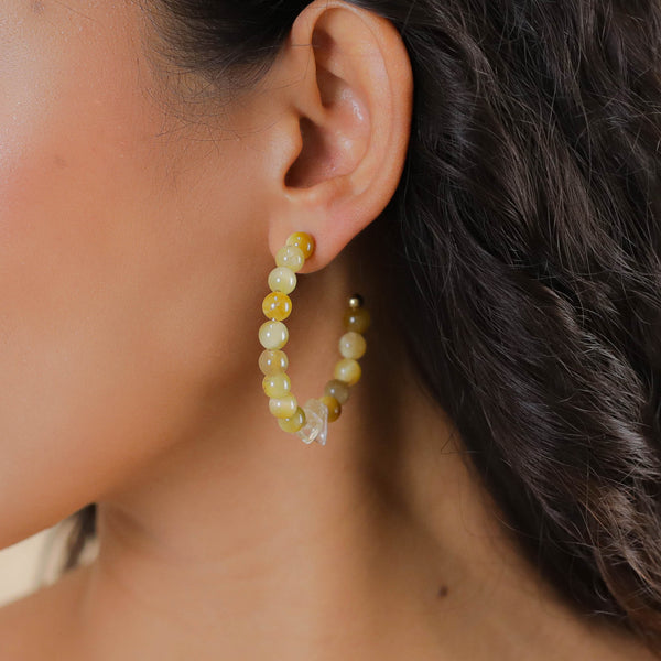 ALEGRIA BEACH   tiger eyes creoles earrings