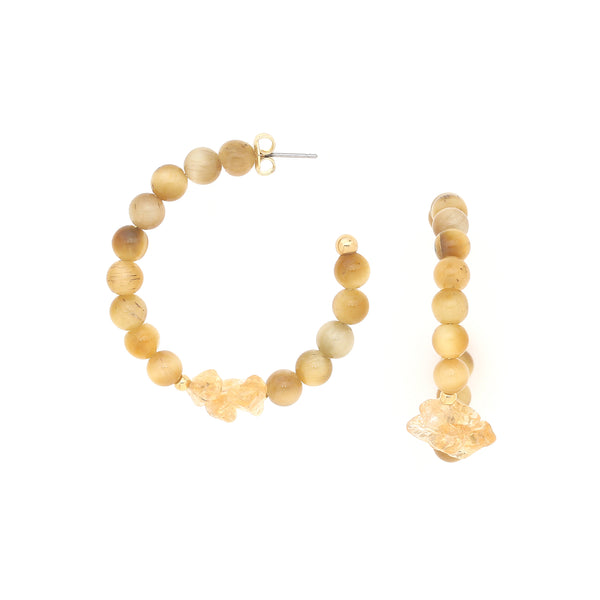 ALEGRIA BEACH   tiger eyes creoles earrings