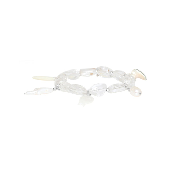 NATURE BIJOUX LES CYCLADES  multidangles stretch bracelet