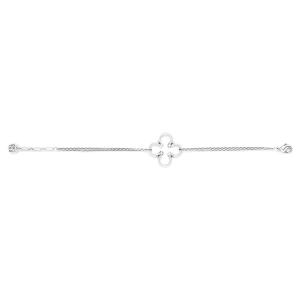 ORI TAO CLOVER thin lucky bracelet (silvered)