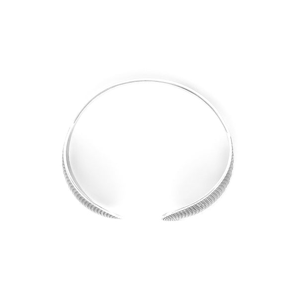 ORI TAO MIYAKO engraved rigid bracelet (silvered)