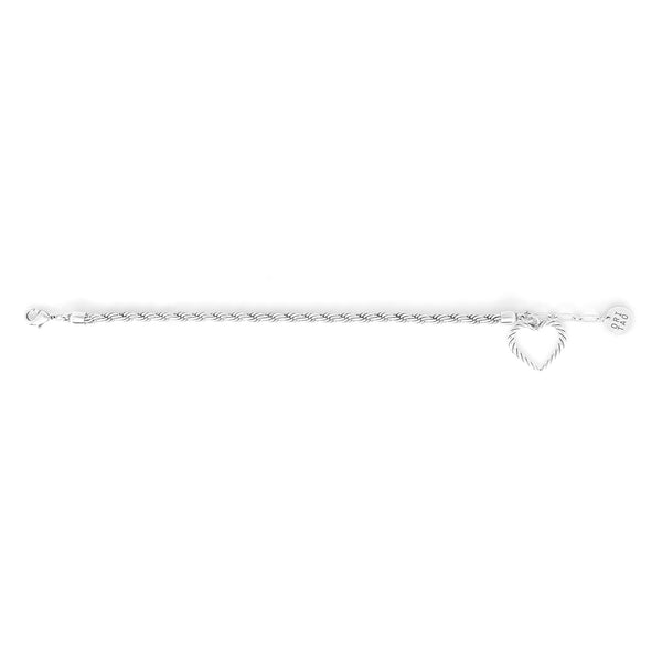 ORI TAO MERIDA heart dangle bracelet (silvered)