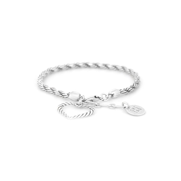 ORI TAO MERIDA heart dangle bracelet (silvered)