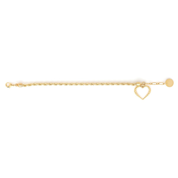 ORI TAO MERIDA heart dangle bracelet (golden)