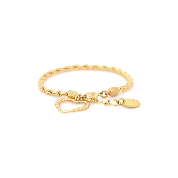 ORI TAO MERIDA heart dangle bracelet (golden)