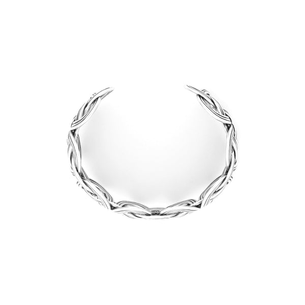 ORI TAO SHINOMOKI silvered rigid bracelet