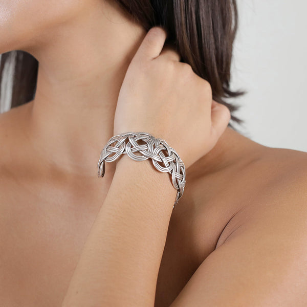 ORI TAO SHINOMOKI silvered rigid bracelet