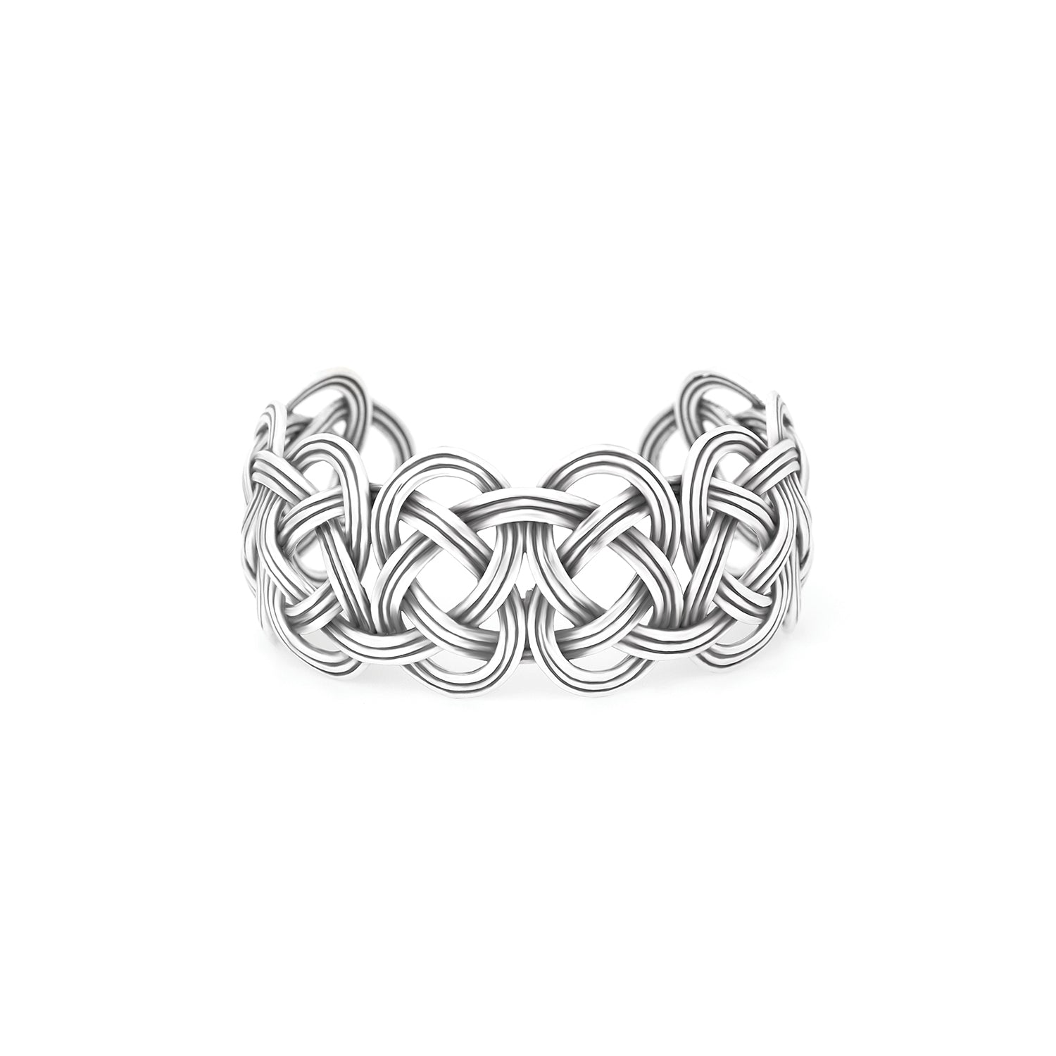 ORI TAO SHINOMOKI silvered rigid bracelet