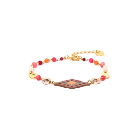 FRANCK HERVAL YOKO shell + looped bead bracelet