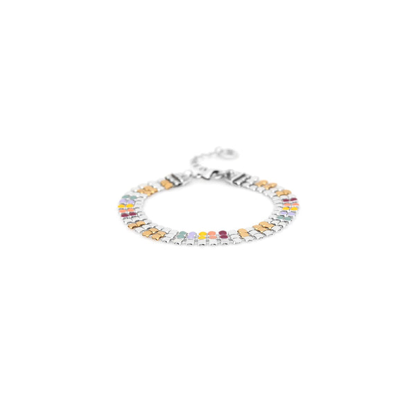 FRANCK HERVAL JENNY 3 rows mesh chain bracelet