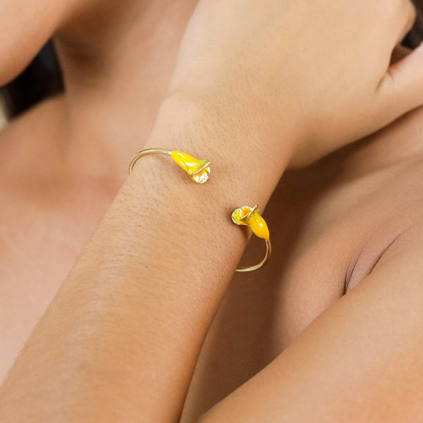 FRANCK HERVAL BETTY cuff bracelet (yellow)