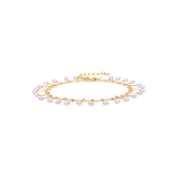 FRANCK HERVAL LAURYNE enamel chain bracelet (lilac)