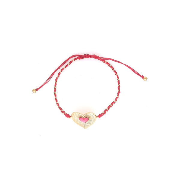 FRANCK HERVAL ESMEE heart macrame bacelet
