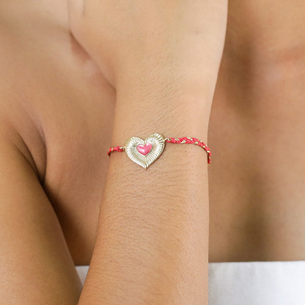 FRANCK HERVAL ESMEE heart macrame bacelet