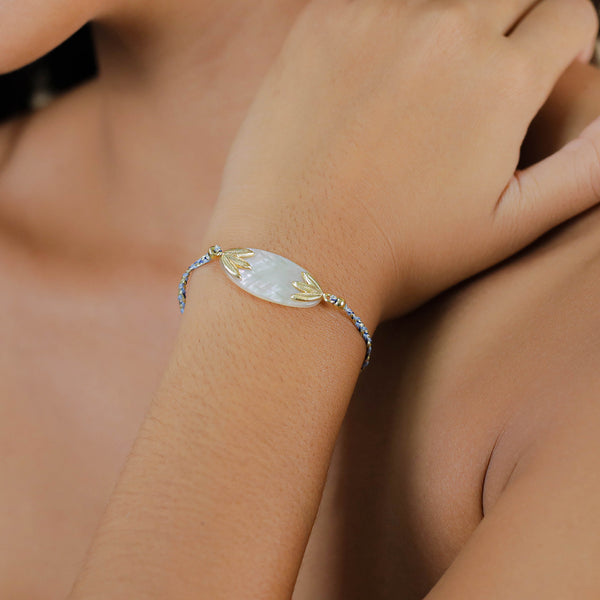 PALMA   oval disc braided bracelet