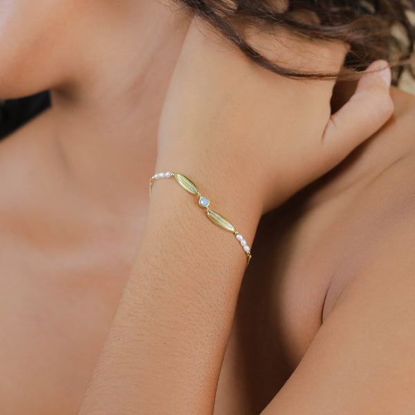 PALMA   2-leaves thin bracelet