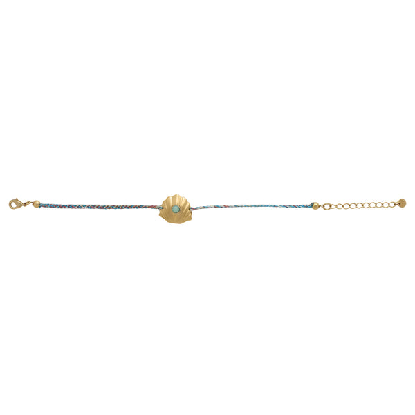 SUMMER   metal clam braided bracelet