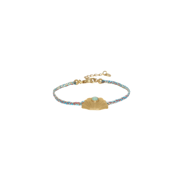 SUMMER   metal clam braided bracelet