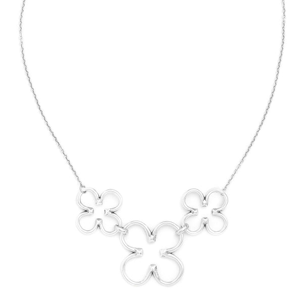 ORI TAO CLOVER 5 clovers necklace (silvered)