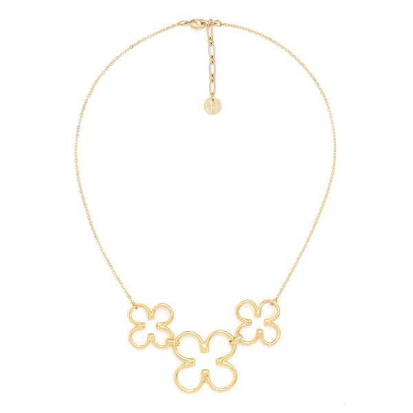 ORI TAO CLOVER 5 clovers necklace (golden)
