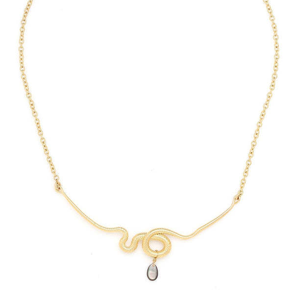 ORI TAO VENIN short snake necklace (golden)