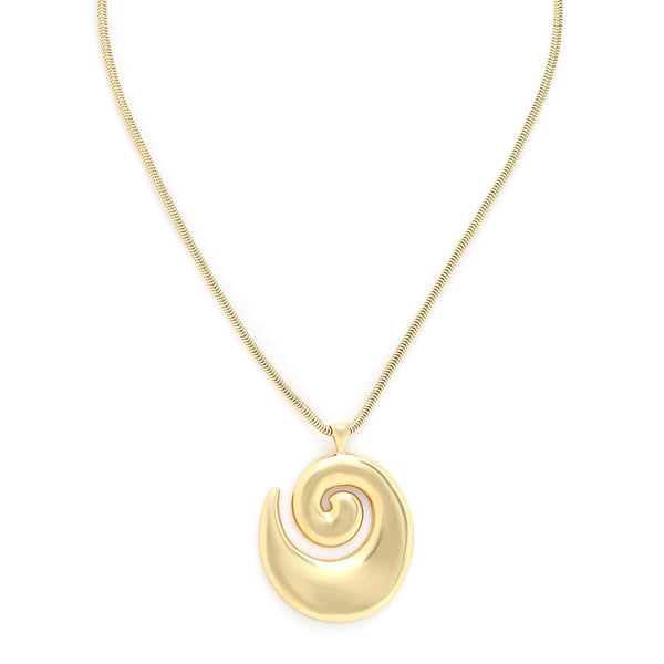 ORI TAO BAGYO spiral pendant necklace (golden)