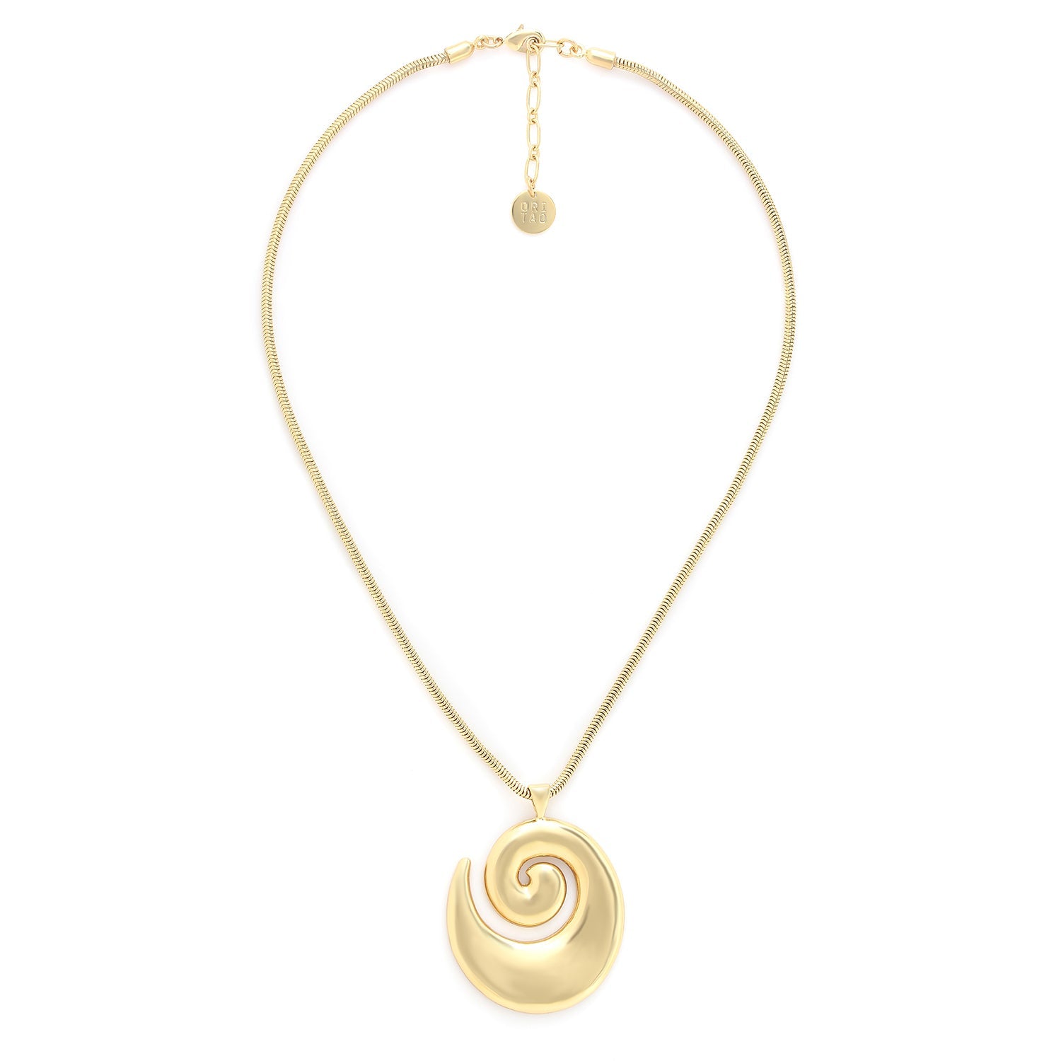 ORI TAO BAGYO spiral pendant necklace (golden)