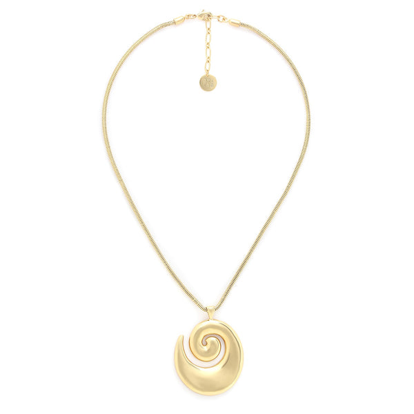 ORI TAO BAGYO spiral pendant necklace (golden)