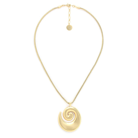 ORI TAO BAGYO spiral pendant necklace (golden)