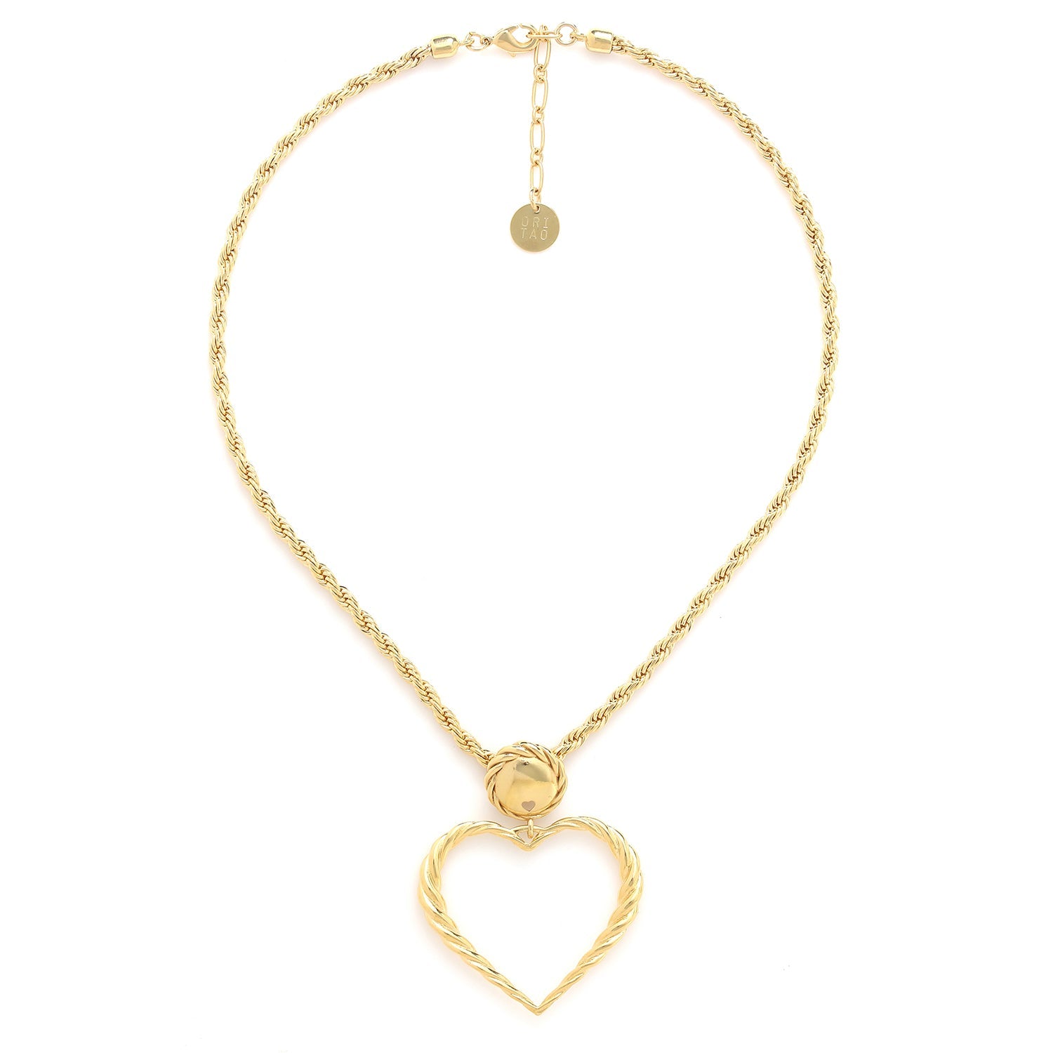 ORI TAO MERIDA big heart pendant necklace (golden)