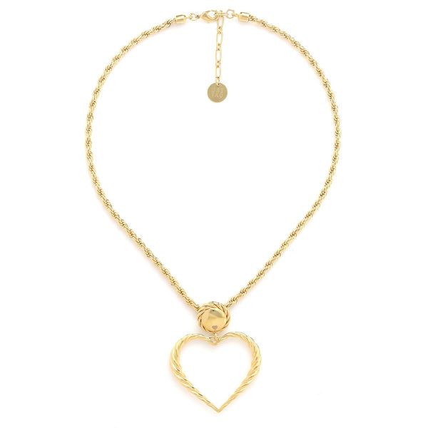 ORI TAO MERIDA big heart pendant necklace (golden)