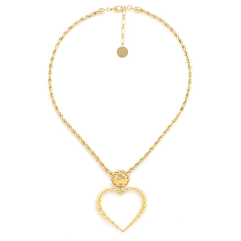 ORI TAO MERIDA big heart pendant necklace (golden)