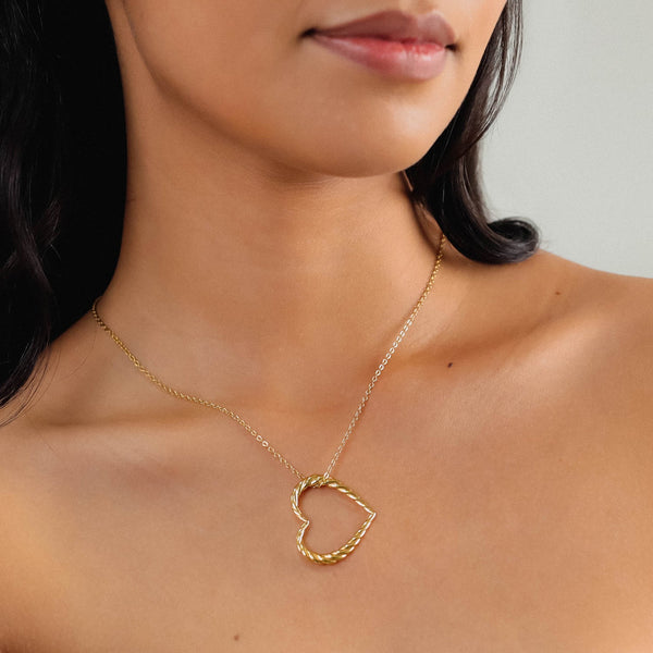 ORI TAO MERIDA small heart pendant necklace (golden)