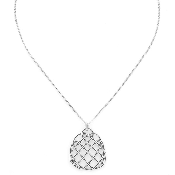 ORI TAO SHINOMOKI triangle silvered pendant  necklace